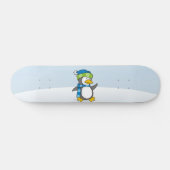 リトルペンギン歩くオン雪 スケートボード (横)