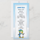 リトルペンギン歩くオン雪 招待状 (裏面)