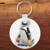 リトルペンギン着用ホッケーギア キーホルダー (正面)