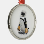 リトルペンギン着用ホッケーギア メタルオーナメント (右)