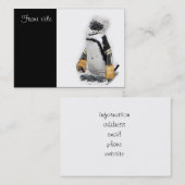 リトルペンギン着用ホッケーギア 名刺 (正面/裏面)