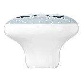 リトルペンギン雪のデザインセラミックノブ セラミックノブ (側面)