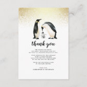 リトルペンギン |赤ちゃんシャワーありがとう サンキューカード (正面)