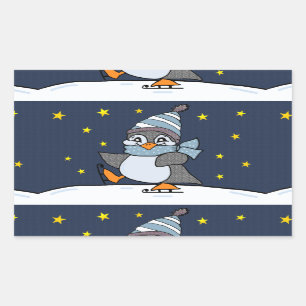 リトルペンギン 長方形シール