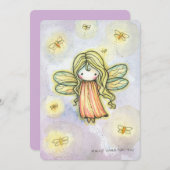 リトルホタル妖精ガールズバースデーパーティー招待状 招待状 (正面/裏面)