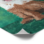 リトルホワイトドッグアフザバス – ファインアートプリント ポスター (角)