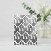 リトルホワイトハウスシルバーグレー新しいアドレスカード 招待状 (スタンド正面)