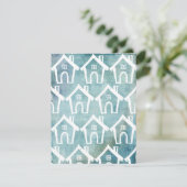 リトルホワイトハウスティール(緑がかった色)グランジ我々はカードを移動 招待状 (スタンド正面)