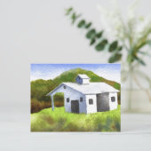 「リトルホワイトバーン」カントリーロードハガキ ポストカード (スタンド正面)