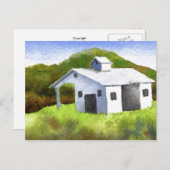 「リトルホワイトバーン」カントリーロードハガキ ポストカード (正面/裏面)