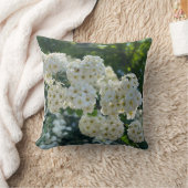 リトルホワイトフラワー装飾用クッション クッション (ブランケット)