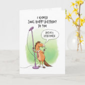 リトルホースプリン誕生日カード カード (黄色い花)