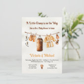 リトルボクシングシャンベビーシャワークロースレイン 招待状 (スタンド正面)