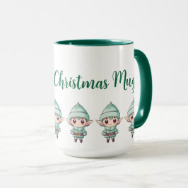 リトルボシー小妖精や小人クリスマス魔法カスタマイズ マグカップ