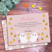 リトルボスツインベビーシャワーサンキューカード サンキューカード