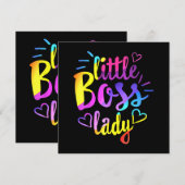 リトルボスレディ ガールズ キッズ 娘 赤ちゃん ミニボス 招待状 (正面/裏面)
