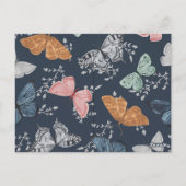 リトルボホバタフライガールベビーシャワー招待状 ポストカード (裏面)