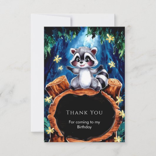 リトルボホラッコーンの誕生日 サンキューカード (正面)