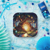 リトルボホ魅惑的な森の赤ちゃんシャワー ペーパープレート (パーティー)