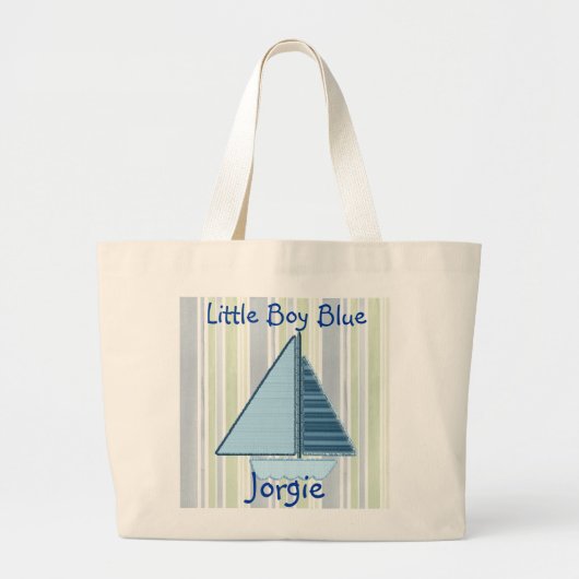 リトルボーイおむつバッグとカリー – オールバッグテンプレート ラージトートバッグ (正面)