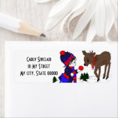 リトルボーイとトナカイ ラベル (インサイチュ)