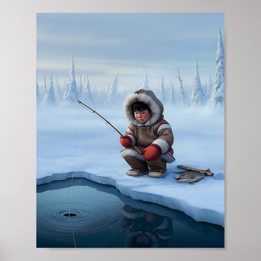 リトルボーイアイス魚釣り ポスター (正面)