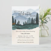 リトルボーイウッドランズベビーシャワー招待状  招待状 (スタンド正面)