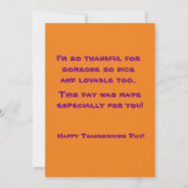 リトルボーイズ感謝祭カード サンキューカード (裏面)