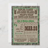 リトルボーイズ狩り迷彩柄ベビーシャワー招待状G 招待状 (正面)