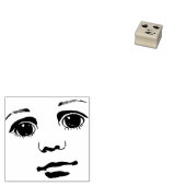 リトルボーイドール顔オリジナルアート ラバースタンプ (押印)