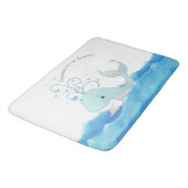 リトルボーイパーソナライズされたバスホームデコールキュートホエールホテル バスマット (アングル)