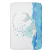 リトルボーイパーソナライズされたバスホームデコールキュートホエールホテル バスマット (正面縦)