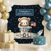 リトルボーイパーティーのテディ宇宙飛行士の背景 タペストリー