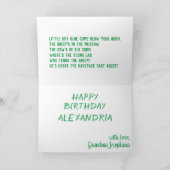 リトルボーイブルーファームおもしろいキッズファブカラフル カード (内部)