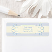 リトルボーイブルーベビーシャワー、住所 シール (インサイチュ)