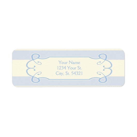 リトルボーイブルーベビーシャワー、住所 シール (正面)