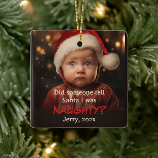 リトルボーイリストいけなおもしろいクリスマス飾り セラミックオーナメント (ツリー)