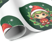 リトルボーイ小妖精や小人クリスマス魔法 ラッピングペーパー (ロールコーナー)