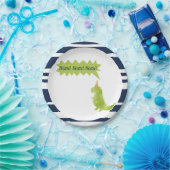 リトルボーイ恐竜グリーンディノテーマ装飾P ペーパープレート (パーティー)