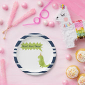 リトルボーイ恐竜グリーンディノテーマ装飾P ペーパープレート (パーティー)