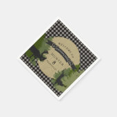 リトルボーイ誕生日グレーブラックディアー〔雄ジカの〕枝角ムース スタンダードカクテルナプキン (角)