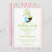 リトルボーイ誕生日パーティー招待状カントリーボーイd1 招待状 (正面/裏面)