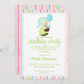 リトルボーイ誕生日パーティー招待状カントリーボーイd2 招待状 (正面/裏面)