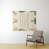 リトルボーイ ボーホー ウッドランドアニマル ベイビーシャワー タペストリー (インサイチュ(横))