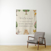 リトルボーイ ボーホー ウッドランドアニマル ベイビーシャワー タペストリー (インサイチュ)
