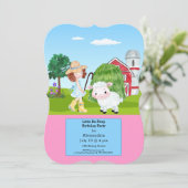 リトルボーピープシープフェアリーテールファーム誕生日 招待状 (スタンド正面)