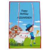 リトルボーピープニューおもしろいキッズファブアメージング ミディアムペーパーバッグ (裏面)