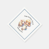 リトルボーピープ&シープ子供部屋韻 スタンダードカクテルナプキン (角)