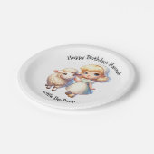 リトルボーピープ&シープ子供部屋韻 ペーパープレート (アングル)