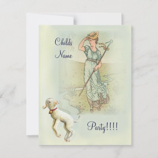 リトルボーピープ 招待状 (正面)